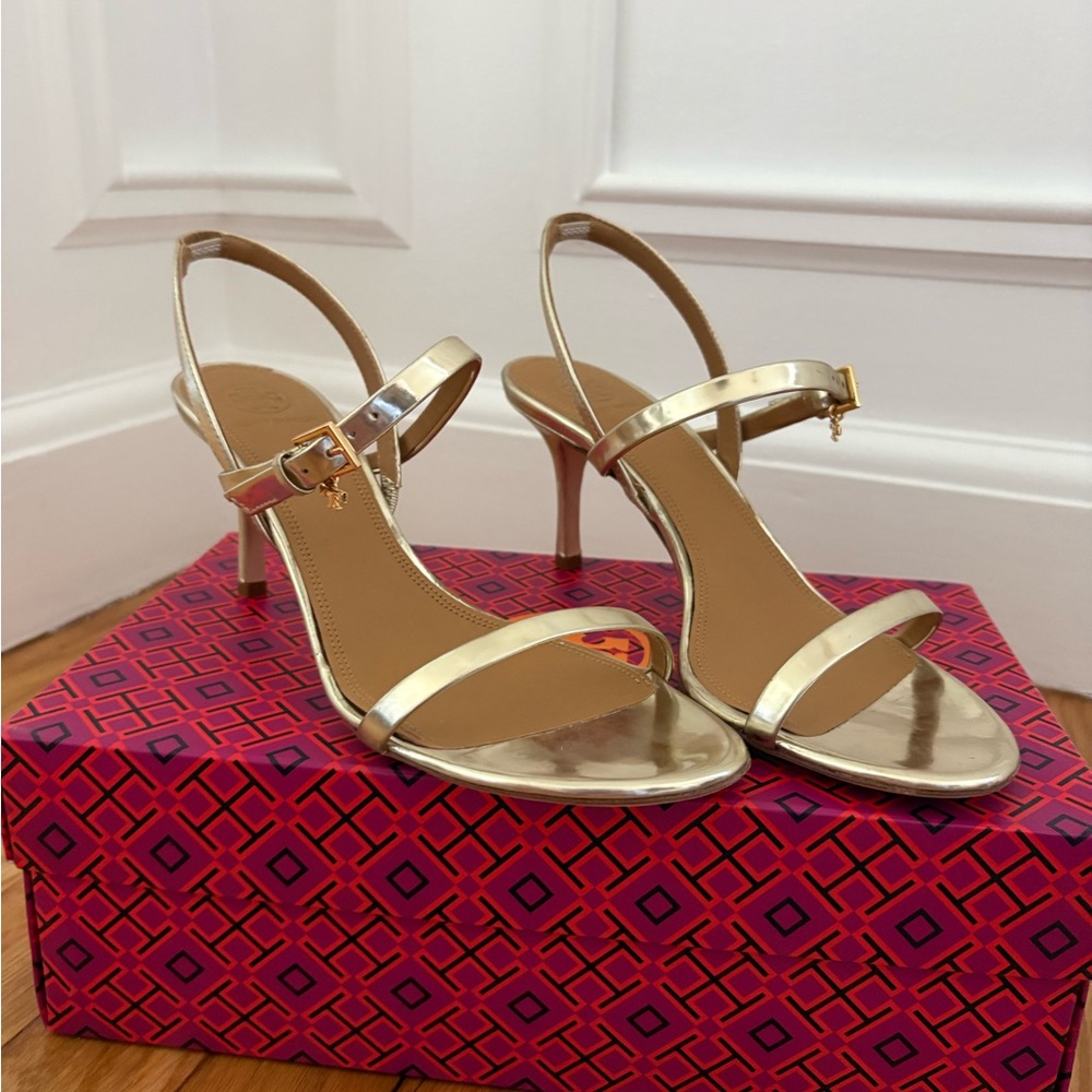 Tory Burch Penelope 65mm Slingback Metallic Gold - 8